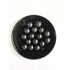50 polished Beads of shungite 10 mm with hole